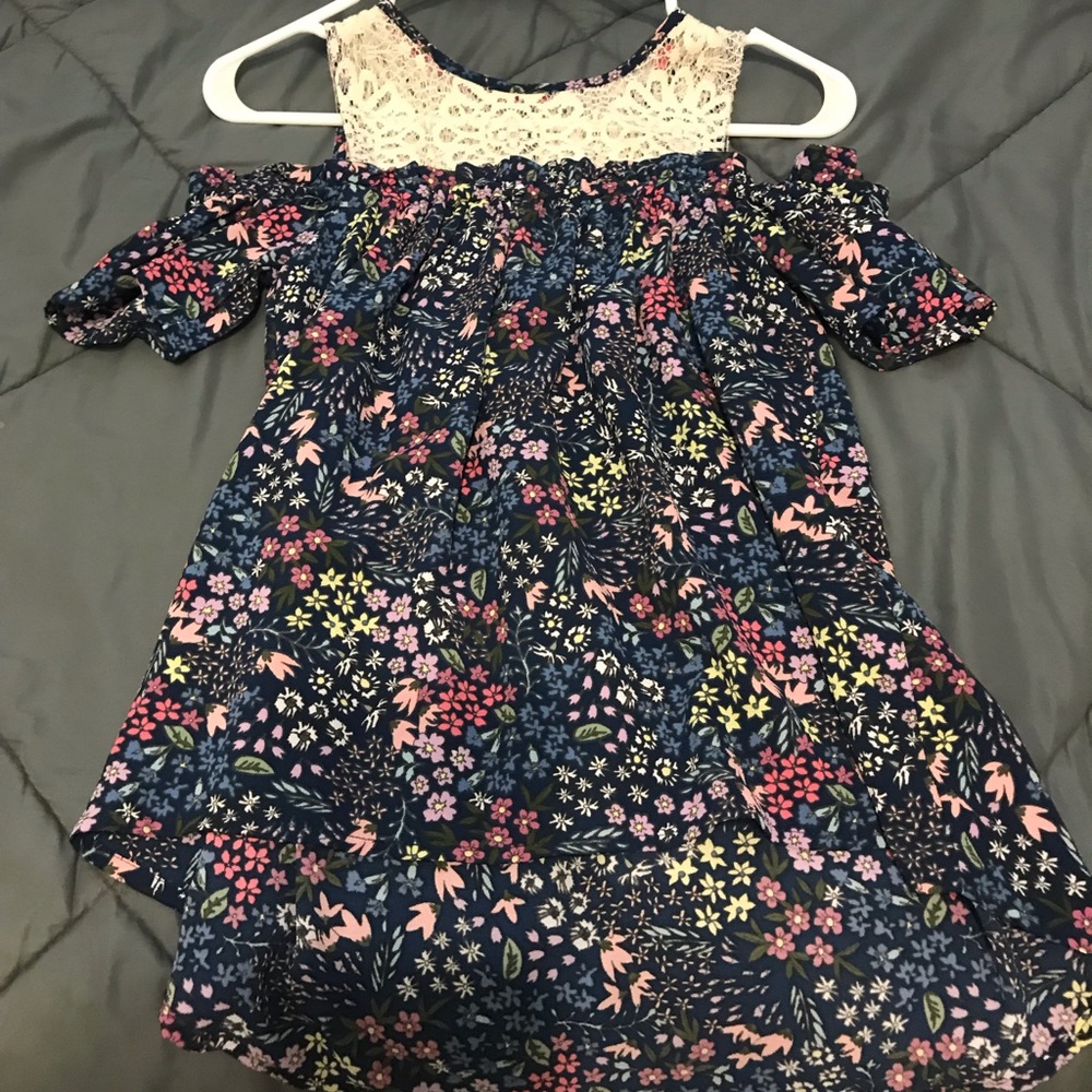 Off the shoulder flower top